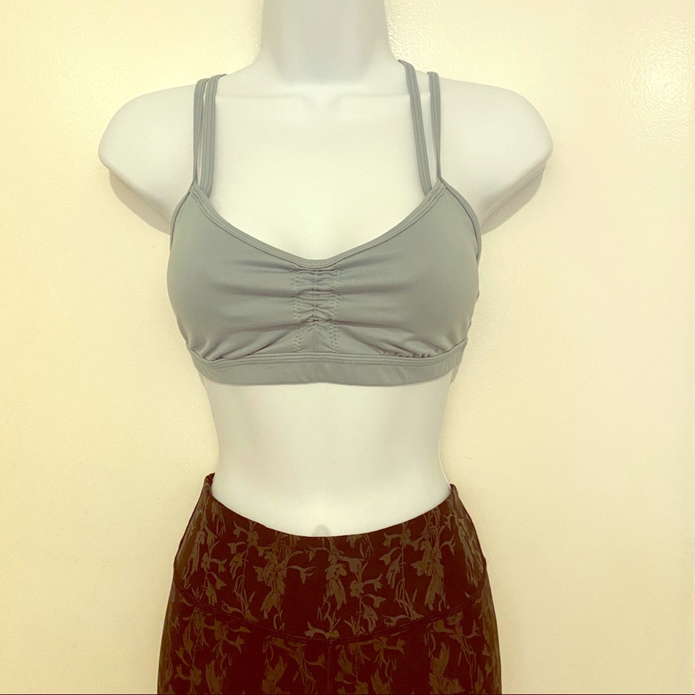 Joy Lab Light Blue Rouched Strappy Sports Bra